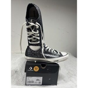 Converse CTAS OX Black Egret Glitter Sneakers Shoes A11138C Womens‎ Size 7.5 NWB